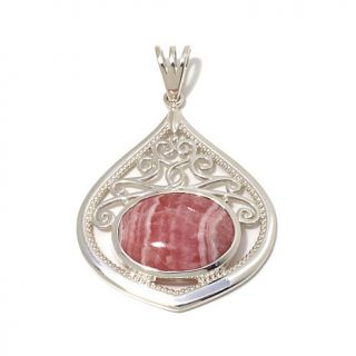 Himalayan Gems™ Pear Shaped Open Scrollwork Gemstone Drop Sterling Silver