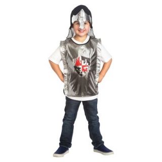 Little Adventures Black Knight Vest & Silver Helmet Set