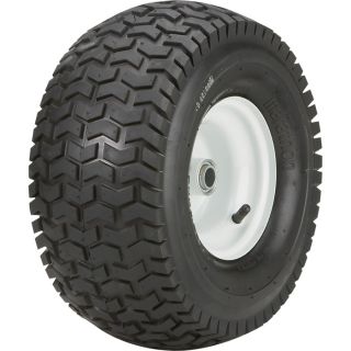 Marathon Tires Lawnmower, Cart and Equipment Tire, 3/4in. Bore — 15in. x 6.50-6in.  Lawn Mower Wheels
