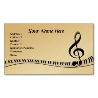 G Clef Piano Keyboard Business Card Template