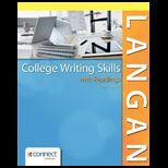 College Writing Skills With Readings Connect +