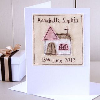 personalised girl's christening card by milly and pip