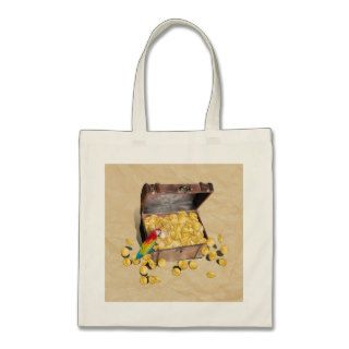 Pirate's Treasure Chest on Crinkle Paper Bag