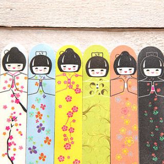 japanese kokeshi doll emery board by red berry apple