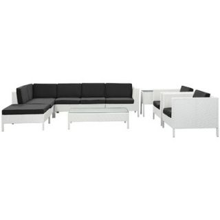Modway La Jolla 9 Piece Sectional Deep Seating Group with Cushions