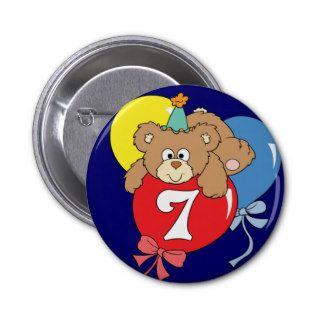 7th Birthday Teddy Bear (2) Pin