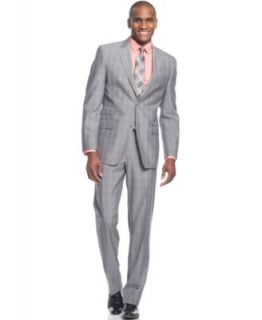 Sean John Grey Tight Stripe Suit   Suits & Suit Separates   Men