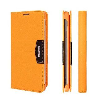 IP Samsung Galaxy Note 3 Note III N9000 Smart Phone Leather Slim Book Case Cover with Stand Feature (Orange)