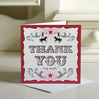 'thank you very much' greeting card by the strawberry card company