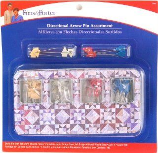 Fons & Porter 2 Inch Directional Arrow Pin Assortment, 180 Pack