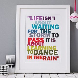 'dance in the rain' print by hello monkey