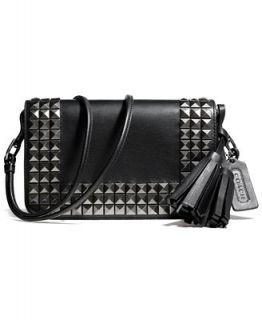 COACH LEGACY PENNY SHOULDER PURSE IN ONYX STUDDED LEATHER   Handbags & Accessories