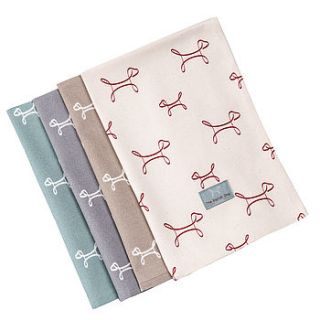stylish dog tea towel by pins and ribbons