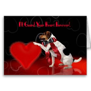 Cute Dog Valentine's Greeting Card   Jack Russell
