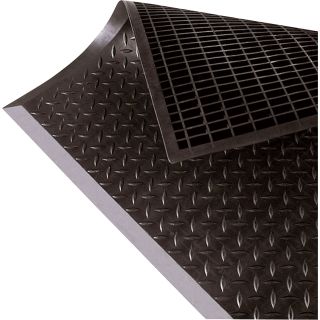 NoTrax Diamond Top Interlock Floor Mat — 36in. x 31in. Center, Black, Model# 545M3631BL  Floor Coverings