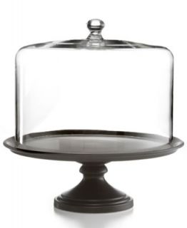 CLOSEOUT Martha Stewart Collection Serveware, Swirl Cake Stand with Dome   Serveware   Dining & Entertaining