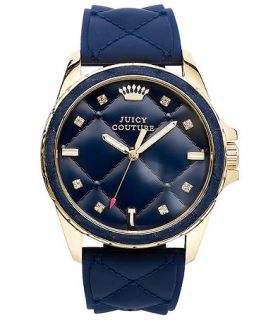 Juicy Couture Womens Stella Navy Quilted Silicone Strap Watch 40mm 1901099   Watches   Jewelry & Watches
