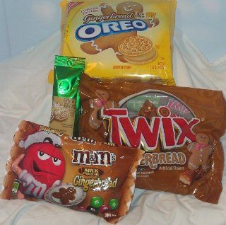 Gingerbread Lover's Holiday Gift Set ~ Gingerbread Oreos, Gingerbread M&Ms, Gingerbread Twix, and Gingerbread Sampler Coffee  Seasonal Candies And Chocolates  Grocery & Gourmet Food