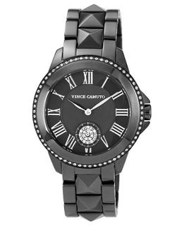 Vince Camuto Watch, Womens Gunmetal Tone Stainless Steel Bracelet 35mm VC 5049GYGY   Watches   Jewelry & Watches