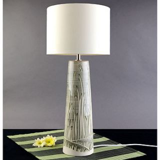 handmade ceramic meadow design lamp base by rowena gilbert contemporary ceramics