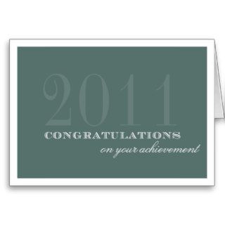 Classy border green congratulation achievement cards