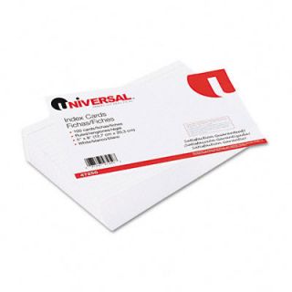 Universal Products Ruled Index Cards, 5 x 8, White, 500 per Pack