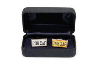 personalised car number plate cufflinks by me and my car