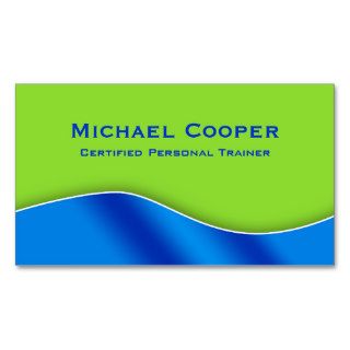 Fitness Business Card Professional Lime Royal Blue