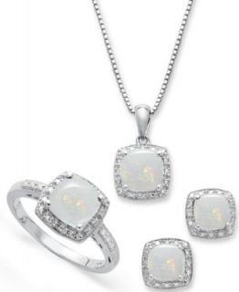 14k Rose Gold Necklace, Opal Triplet and Diamond Accent Pendant   Necklaces   Jewelry & Watches