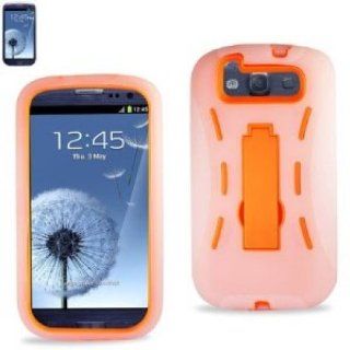 Reiko SLCPC06 SAMI9300CLOR Premium Silicon Case with Protective Cover and Kickstand for Samsung I9300 Galaxy S III   1 Pack   Retail Packaging   Orange Cell Phones & Accessories