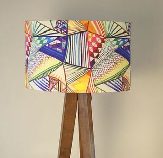 modern geometric handmade drum lampshade by lampara