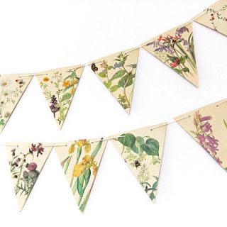 spring and summer bunting by peony and thistle