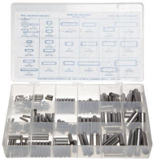Alloy Steel Dowel Pin Assortment (176 Pieces), Plain Finish, Inch, With Case