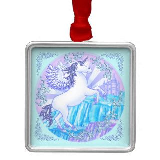 Unicorn Crystal Pegasus Christmas Ornament