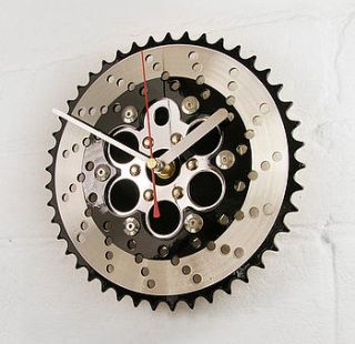 bmx two tone chainring clock by vyconic