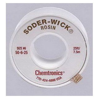 Chemtronics Desoldering Braid, Soder Wick, Rosin, .210", 25'   Solder Braid  