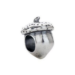 Sterling Silver Kera Acorn Bead Fits Pandora Bead Charms Jewelry