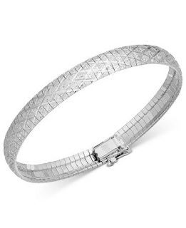 Giani Bernini Sterling Silver Bracelet, Flex Bangle Bracelet   Bracelets   Jewelry & Watches