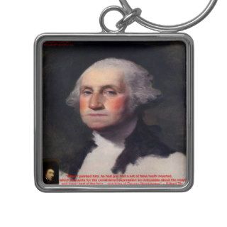 Gilbert Stuart & George Washington Gifts & Cards Key Chain