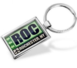 Keychain Airportcode ROC Rochester, NY   Neonblond Clothing