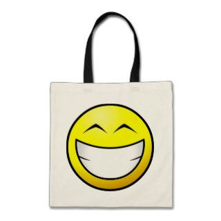 Happy Emoticon Canvas Bags