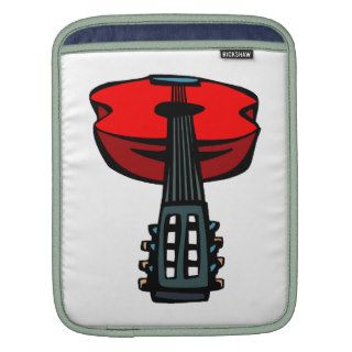 acoustic guitar head on red.png iPad sleeve