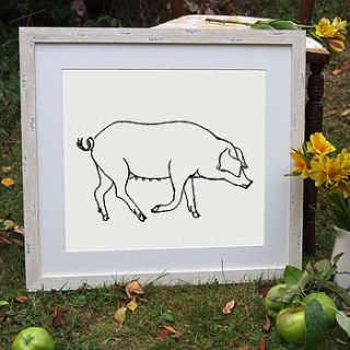 pig screen print by dawn critchley designs