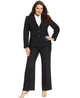 Tahari by ASL Plus Size Suit, Jacquard Jacket & Pants   Suits & Separates   Plus Sizes