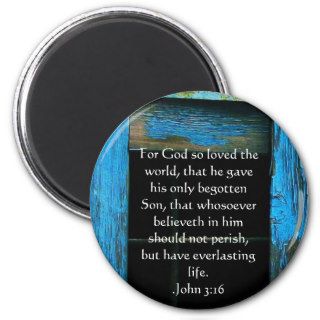 John 316 Christian Inspirational Quote Refrigerator Magnets