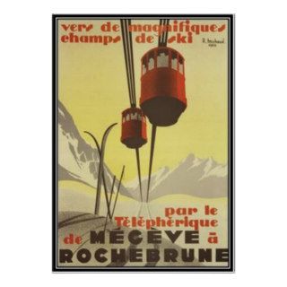 Vintage Mégève, Rhône Alpes, France   Poster