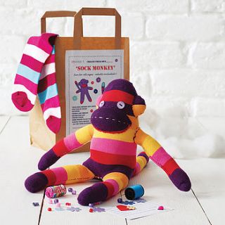 sock monkey craft kit by sock creatures