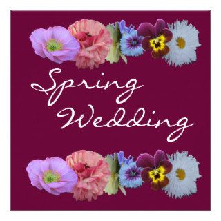 Spring Wedding Flowers Invitations