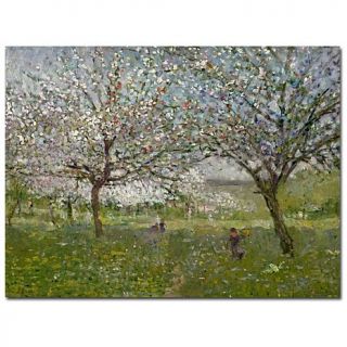 Ernest Quost Apple Trees in Flower Canvas Art Print