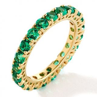 Jean Dousset Absolute Round Eternity Band Ring   Simulated Emerald